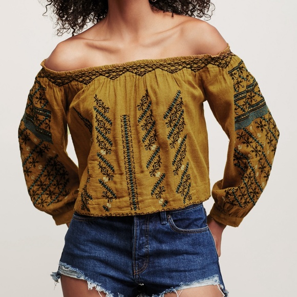 Free People Tops - SOLD Free People All I Need Embroidered Boho Top